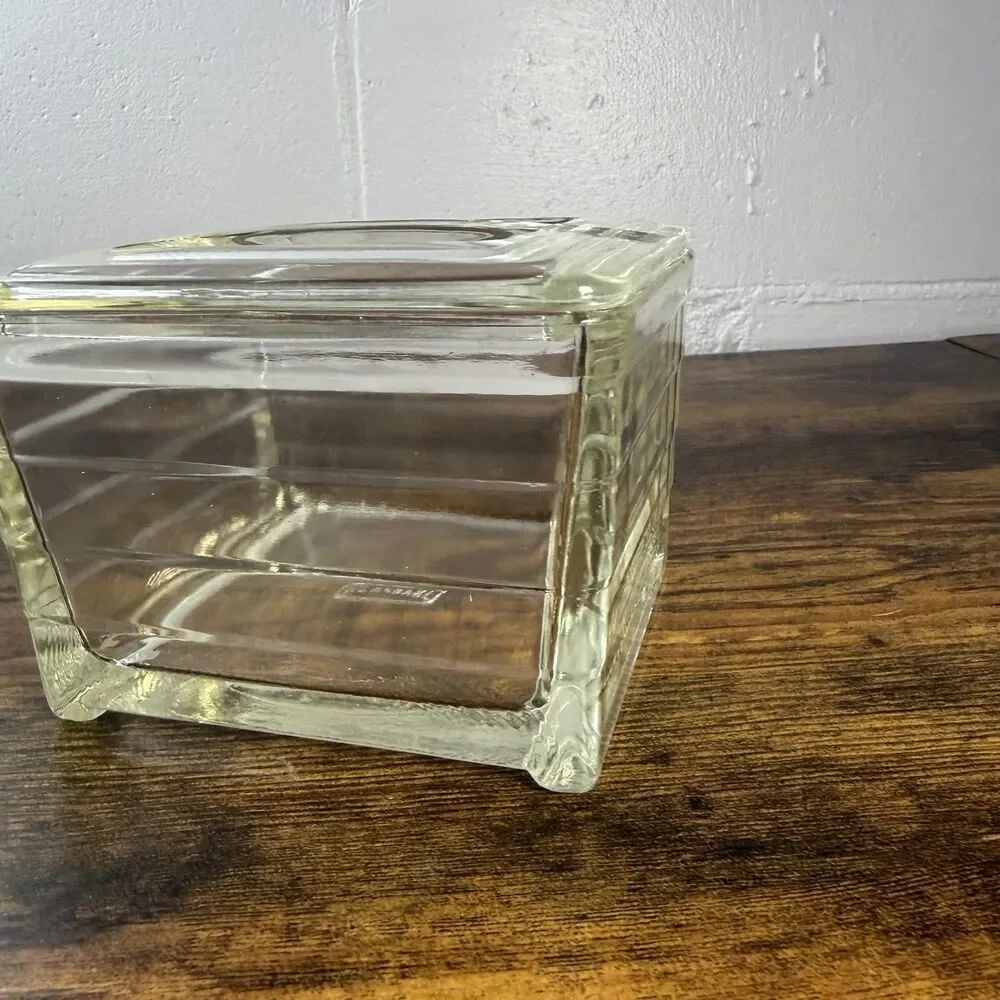 Vintage Glasbake Rectangle Dish With Lid Bakeware Ovenware Very Light Yellow